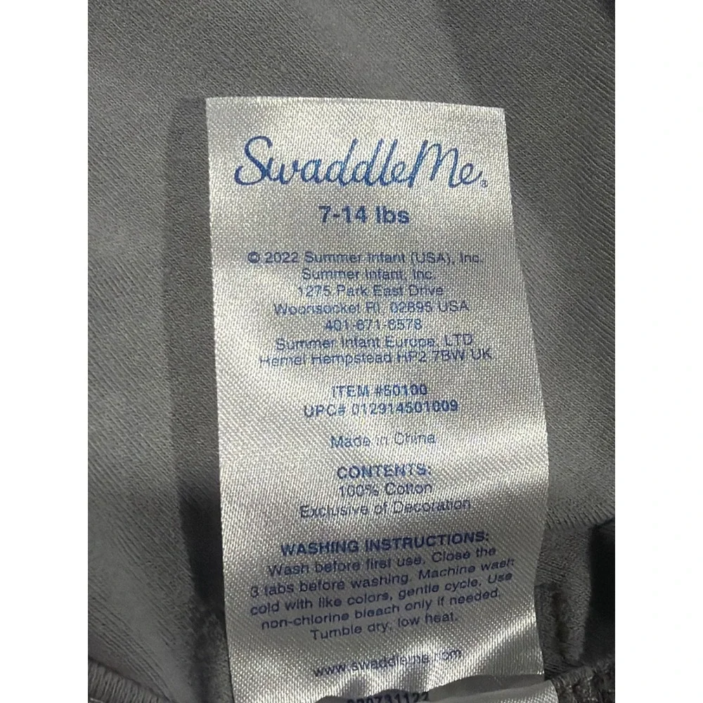 SwaddleMe Original Swaddle Kids Small Medium Gray 7-14lbs Sleep Sack EUC